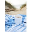 blå på stranden
