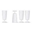 Picknick Juni glas hög, 4-pack vit