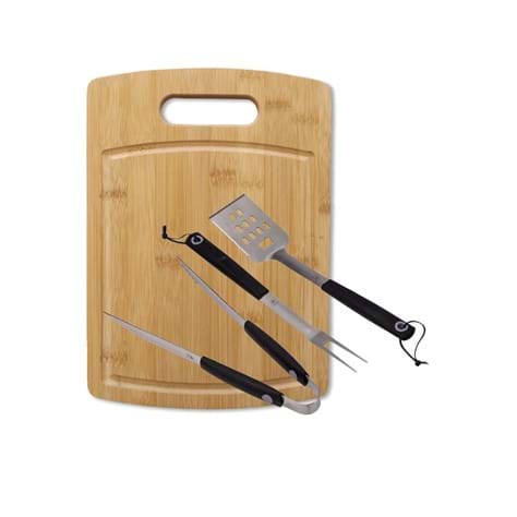 Grillverktyg 3-Pack + Skärbräda Orrefors jernverk
