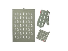 Produktbild Solstickan kit med grytvante, kökshandduk & grytlapp