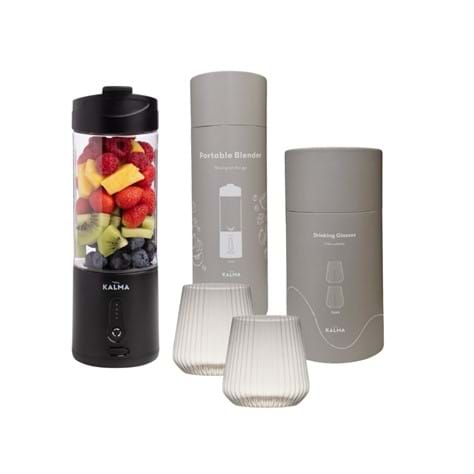 Trådlös mixer + 2-pack tritanglas